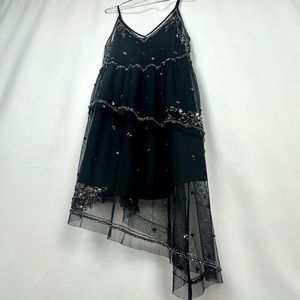 Asymmetrical Sequin Beaded Dress